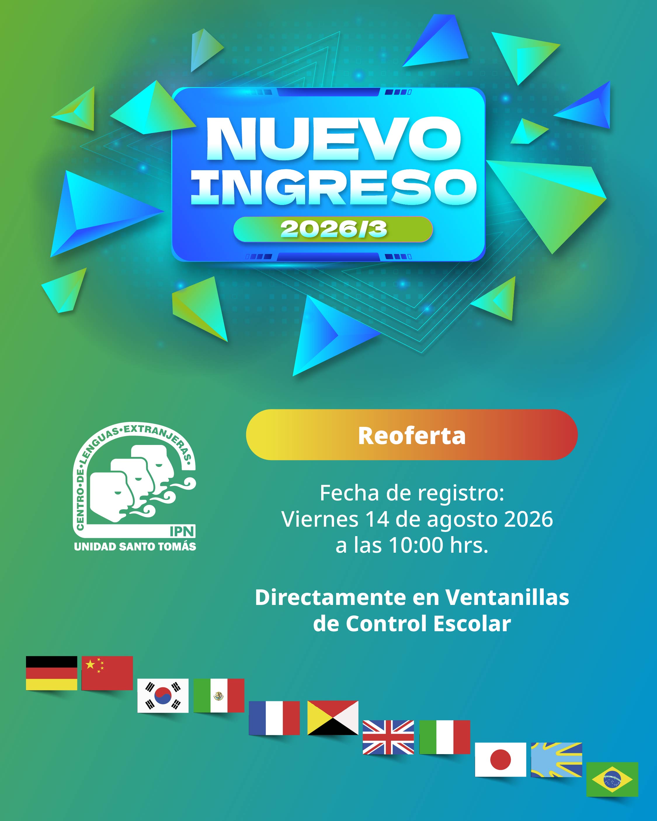 Reoferta Nuevo Ingreso 2026/3